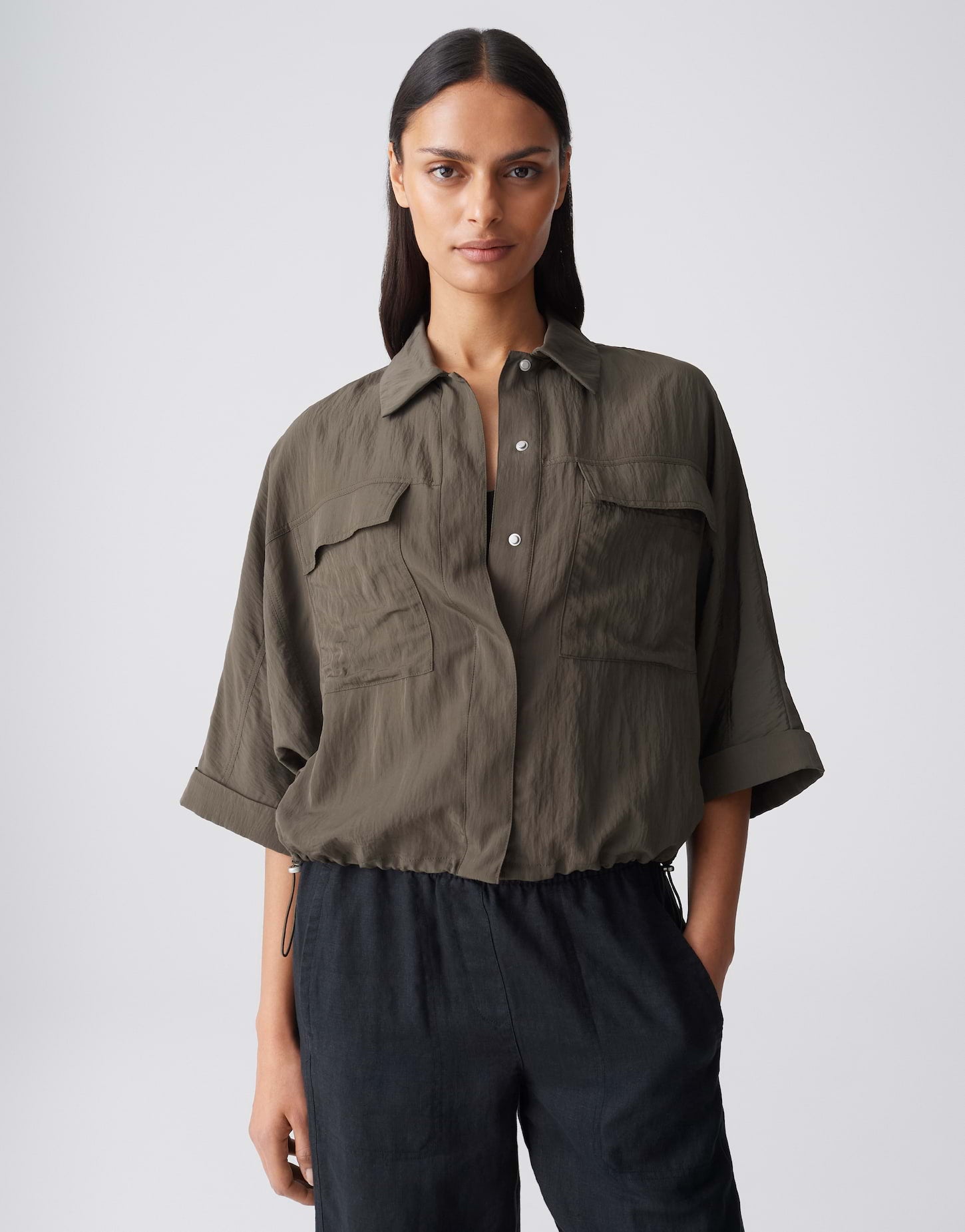 Opus Damen Blusen Deep Green