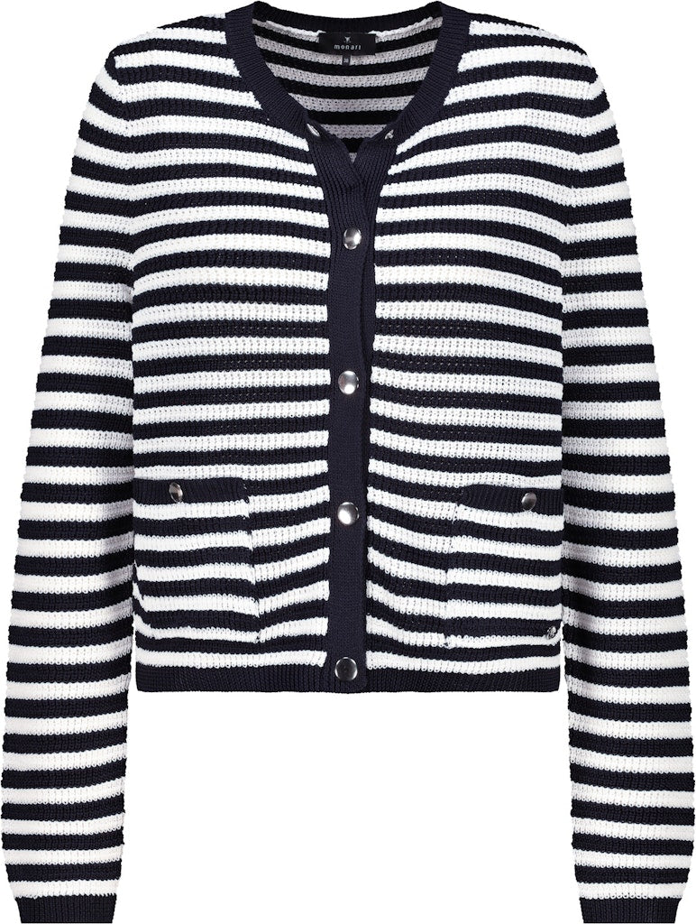 Monari Damen Strickjacken Marine Ring