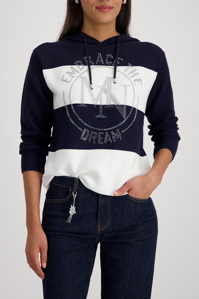 Monari Damen Pullover  Marine Ring