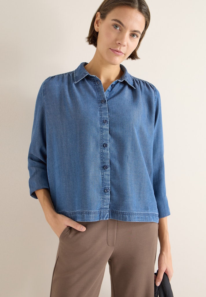 Cecil Damen Blusen  Mid Blue