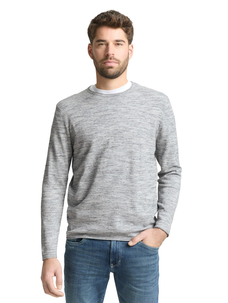 Tom Tailor Herren Pullover Navy Blue Multi
