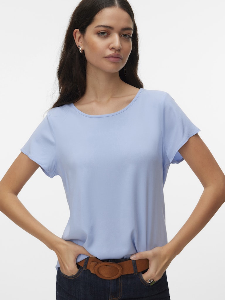 Vero Moda Damen T-Shirts Brunnera Blue