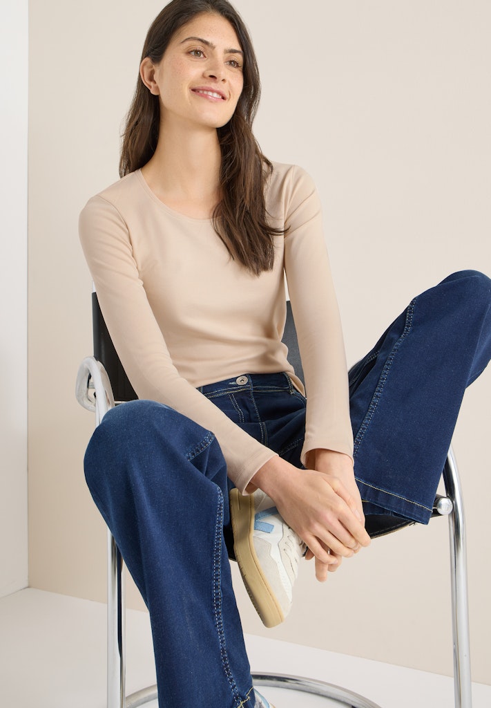 Cecil Damen T-Shirts  Pearl Bei