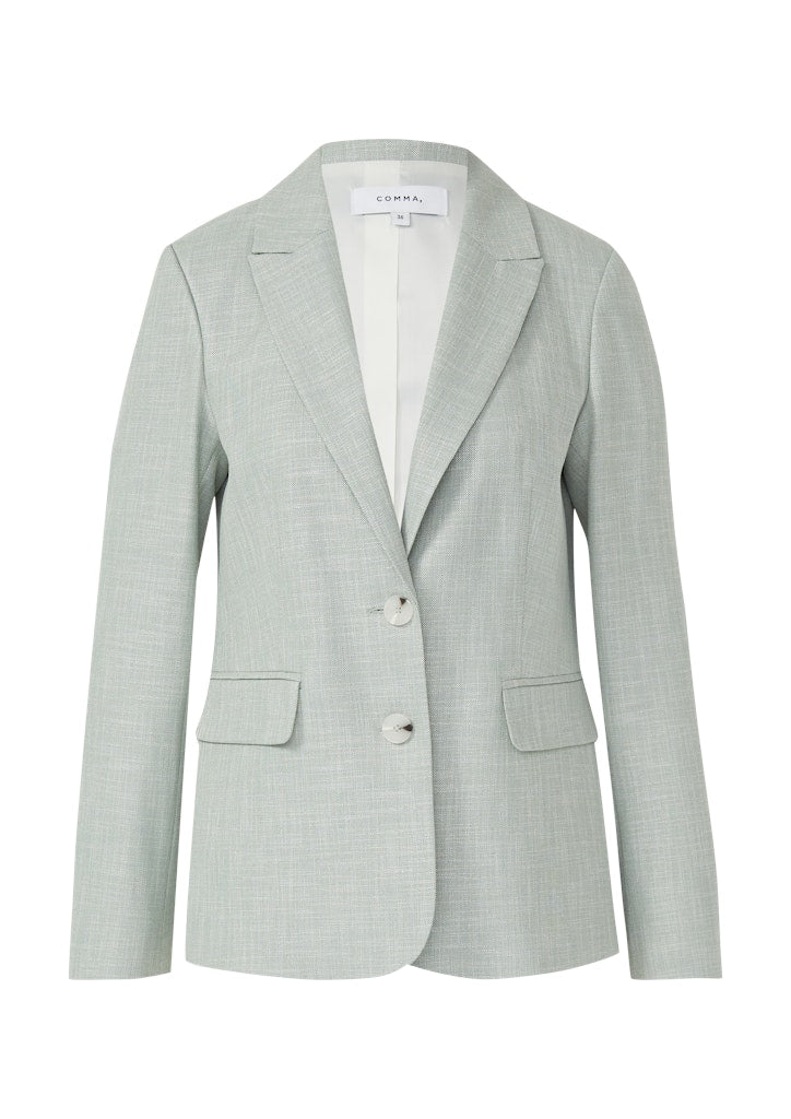Comma Damen Blazer Blue Green