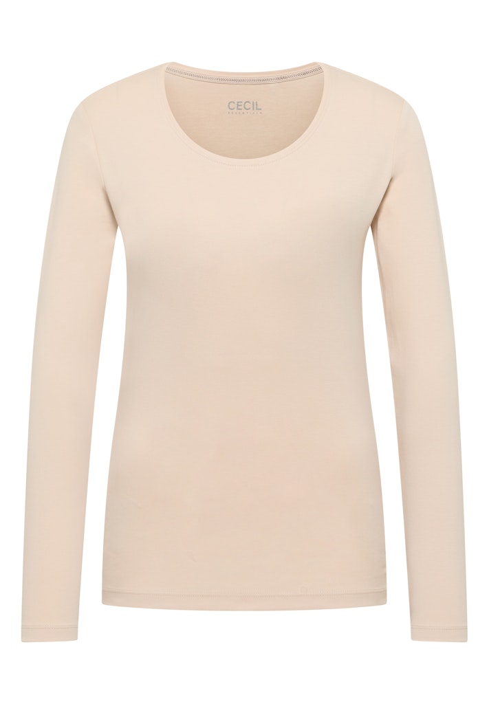 Cecil Damen T-Shirts Pearl Bei