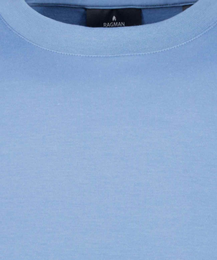 Ragman Herren T-Shirts kurz  Mittelblau