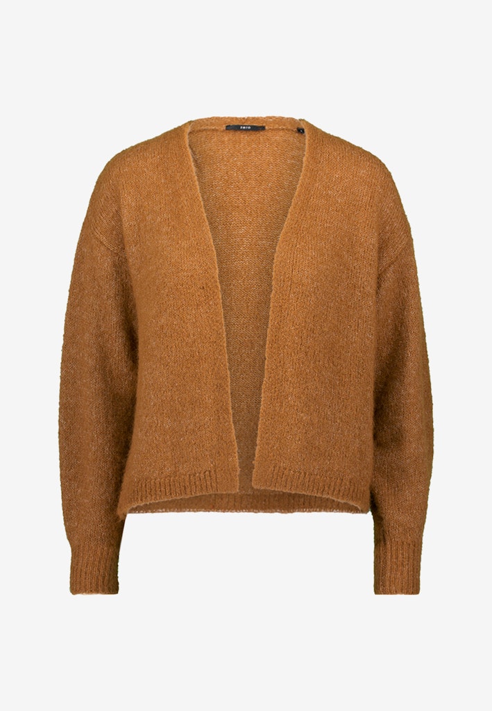 Zero Damen Strickjacken Camel Mouline