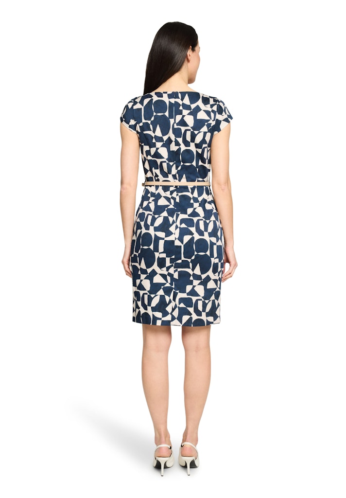 Betty & Co Damen Kleider Dark Blue/Natur