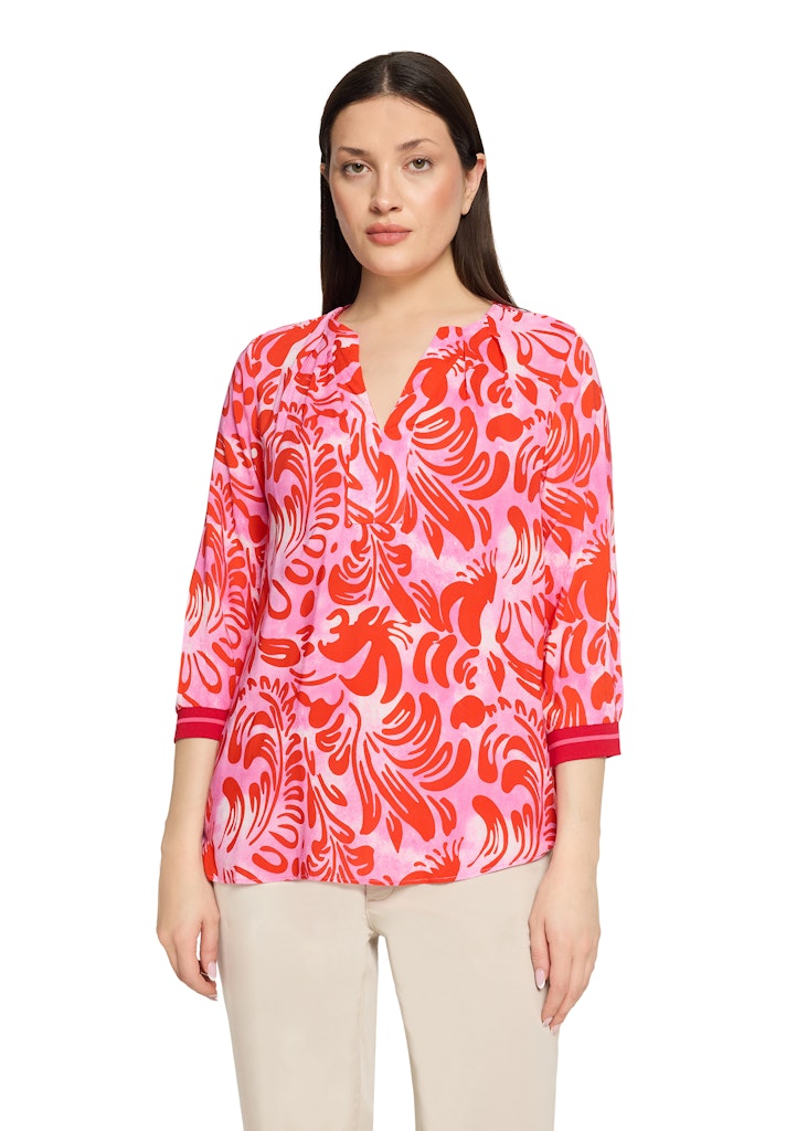 Cartoon Damen Blusen Pink/Red