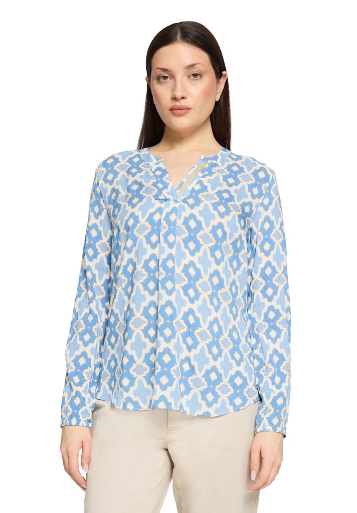 Cartoon Damen Blusen Cream/Blue