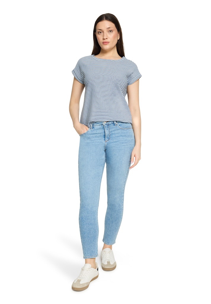 Betty & Co Damen T-Shirts Dark Blue/Cream