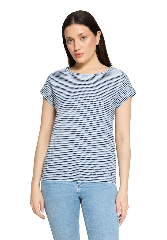 Betty & Co Damen T-Shirts Dark Blue/Cream