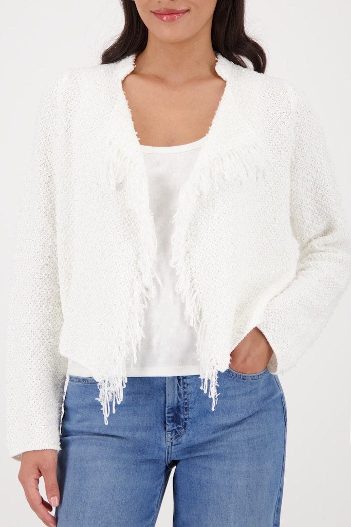 Monari Damen Strickjacken  Off-White