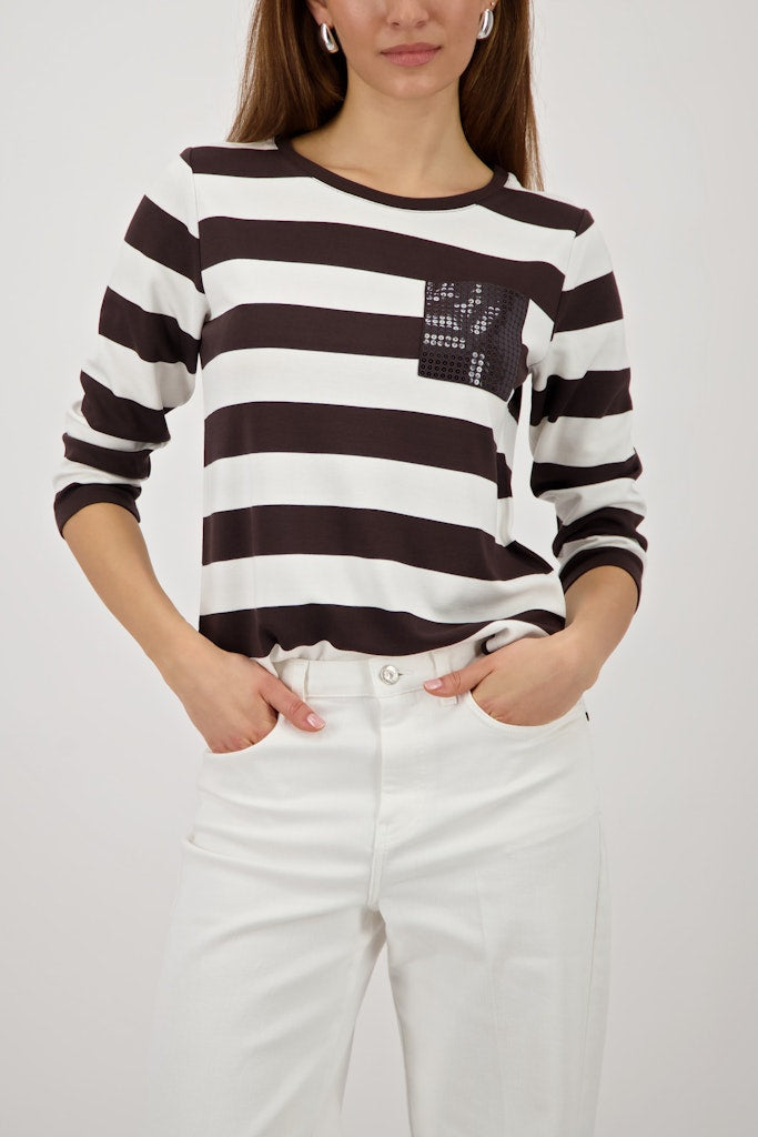 Monari Damen T-Shirts  Dark Chocol