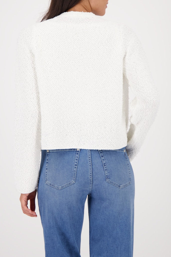Monari Damen Strickjacken Off-White