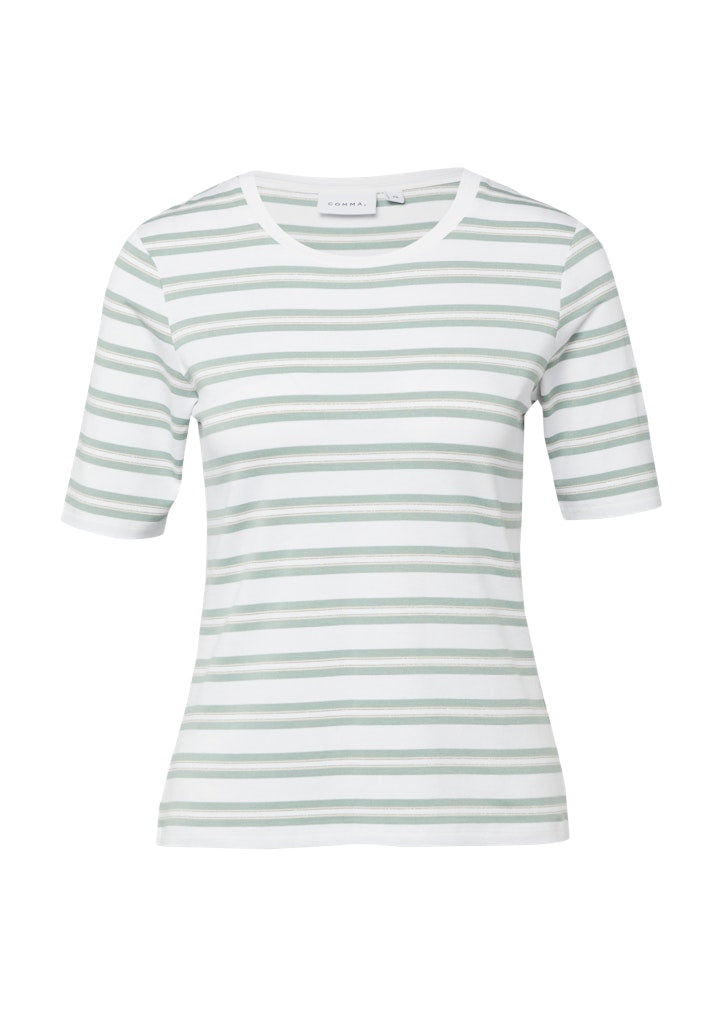 Comma Damen T-Shirts Blue Green