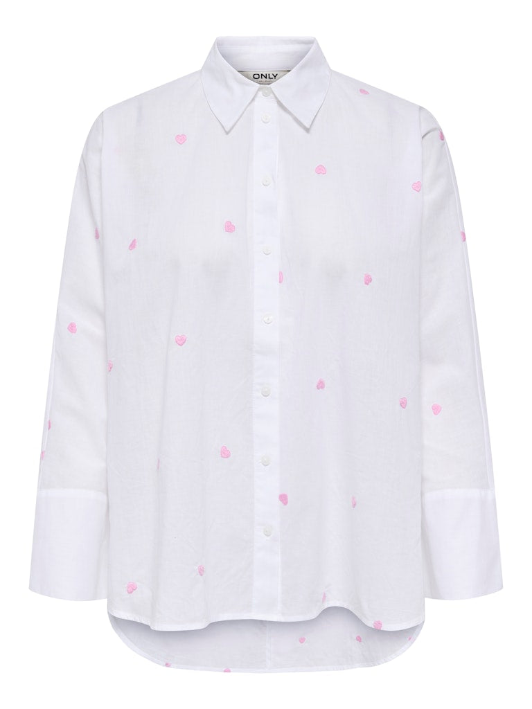 Only Damen Blusen Bright White/Pa