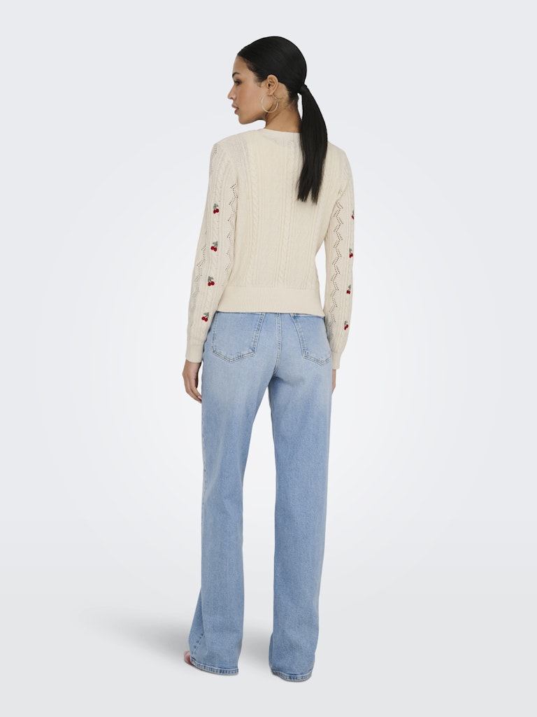 Only Damen Strickjacken Ecru/Barbad Che