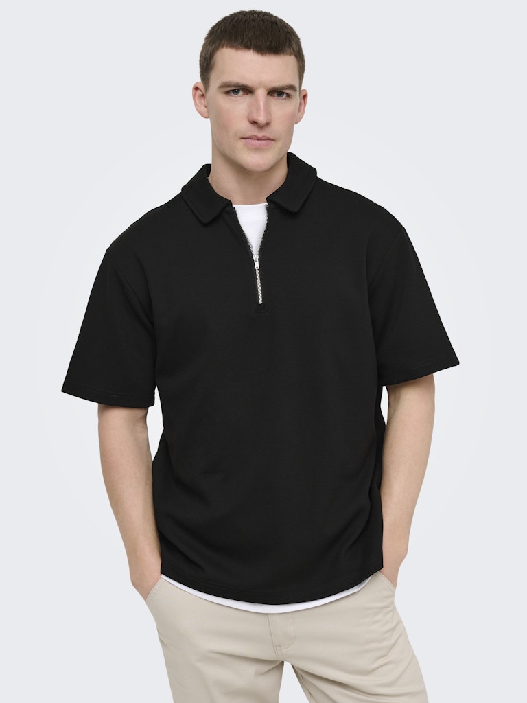 Only & Sons Herren Polo-Shirts Black