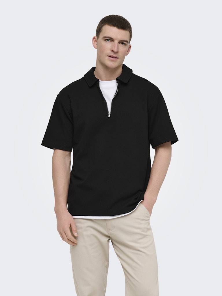 Only & Sons Herren Polo-Shirts Black