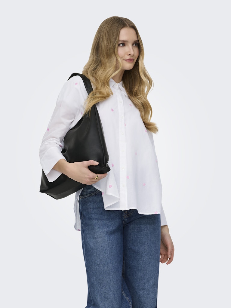 Only Damen Blusen Bright White/Pa