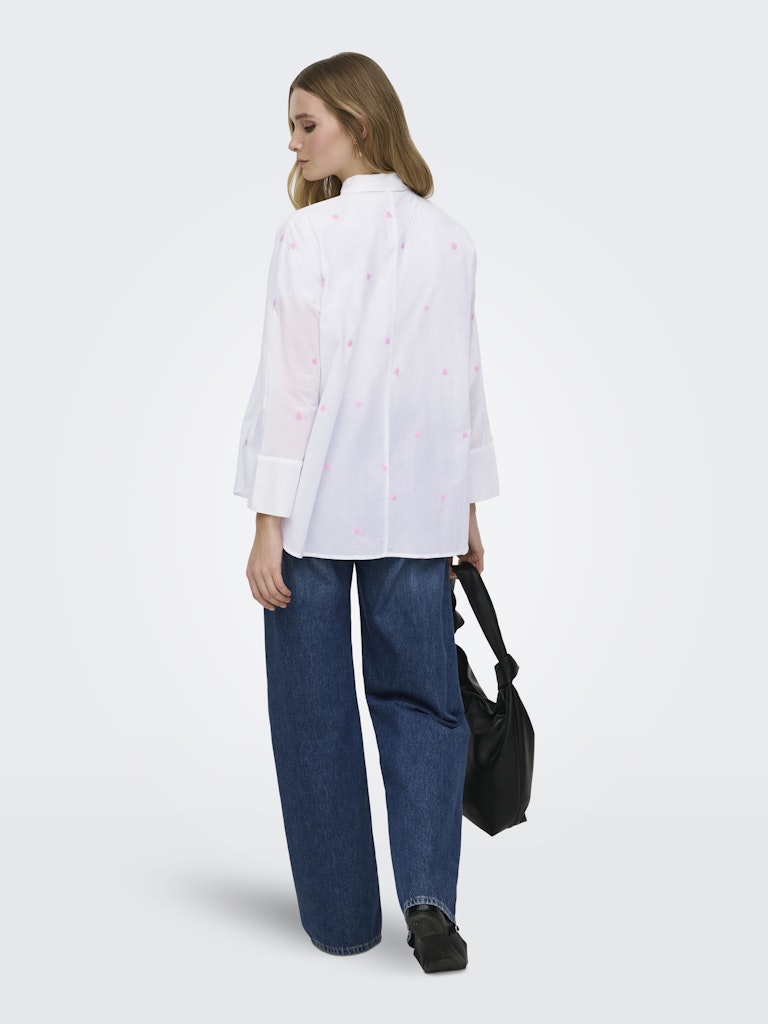 Only Damen Blusen Bright White/Pa