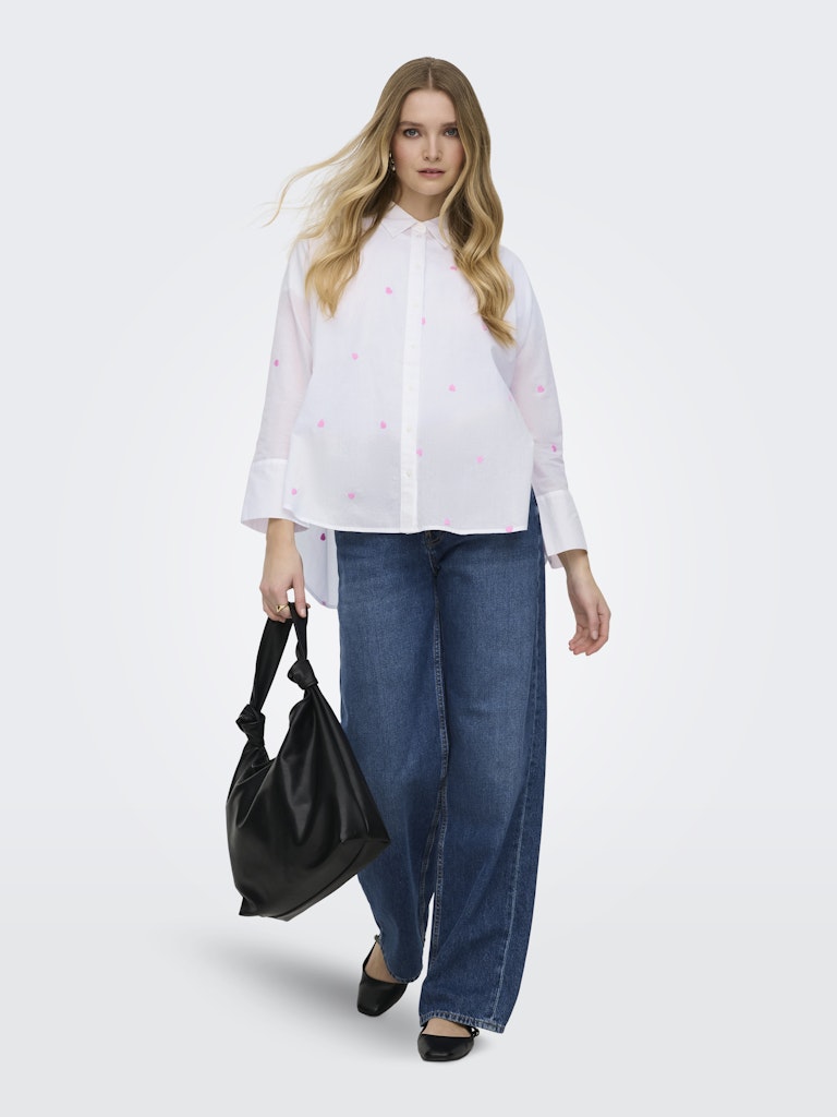 Only Damen Blusen Bright White/Pa