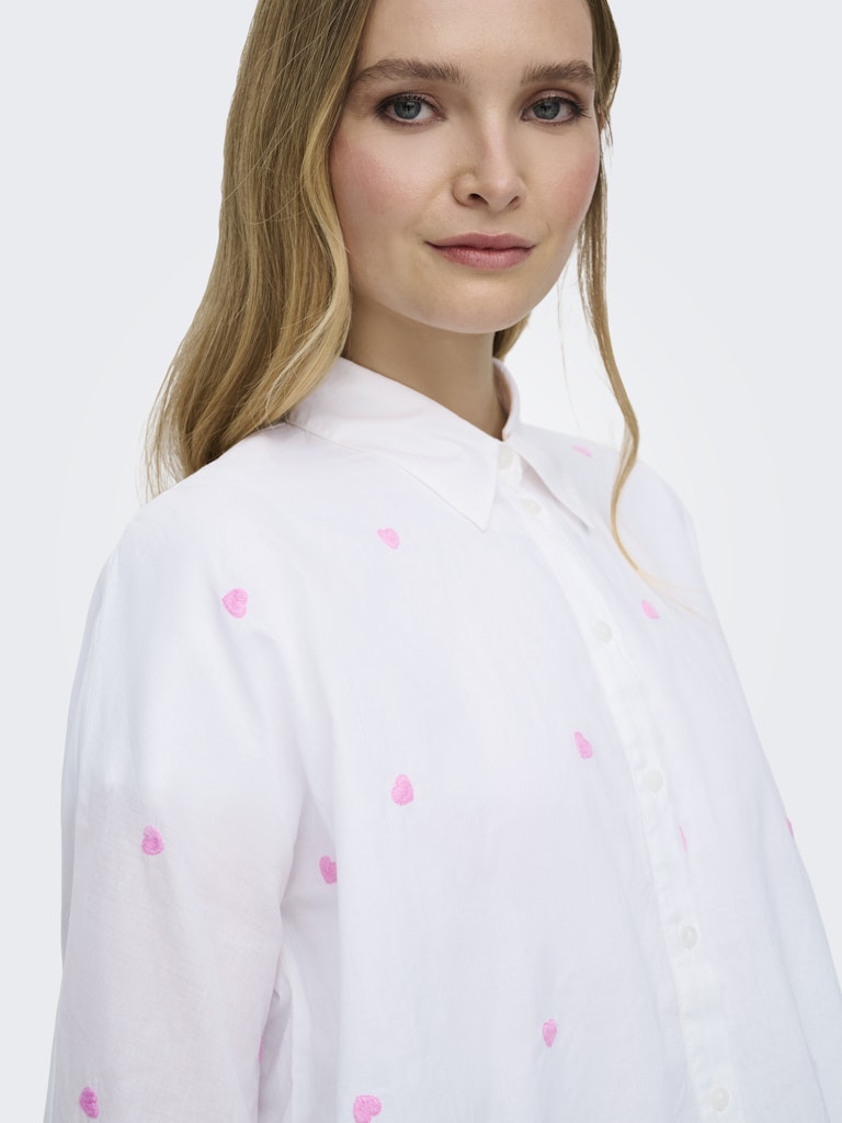 Only Damen Blusen Bright White/Pa