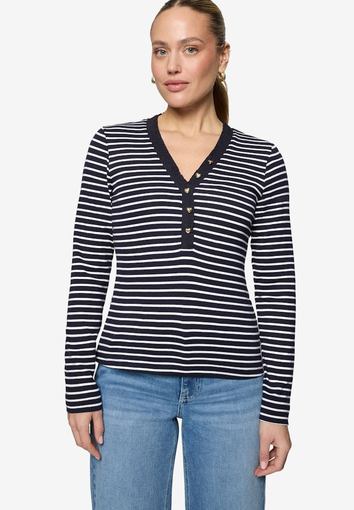 Zero Damen T-Shirts Dark Bluecream