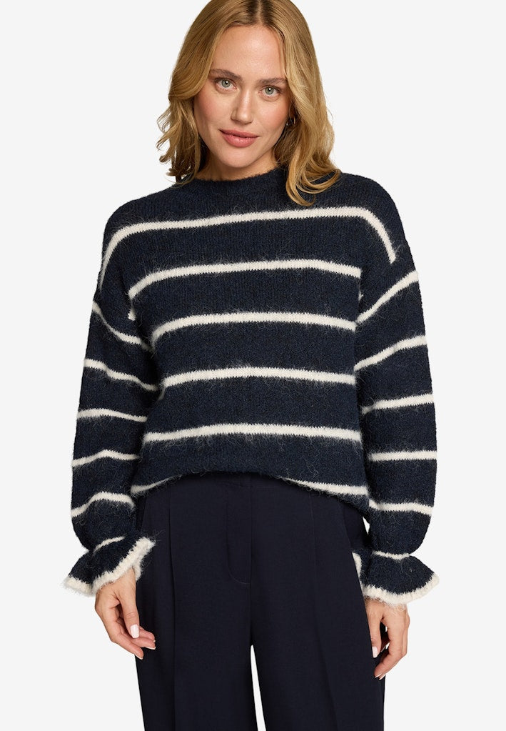 Zero Damen Pullover Patch Dark Blue