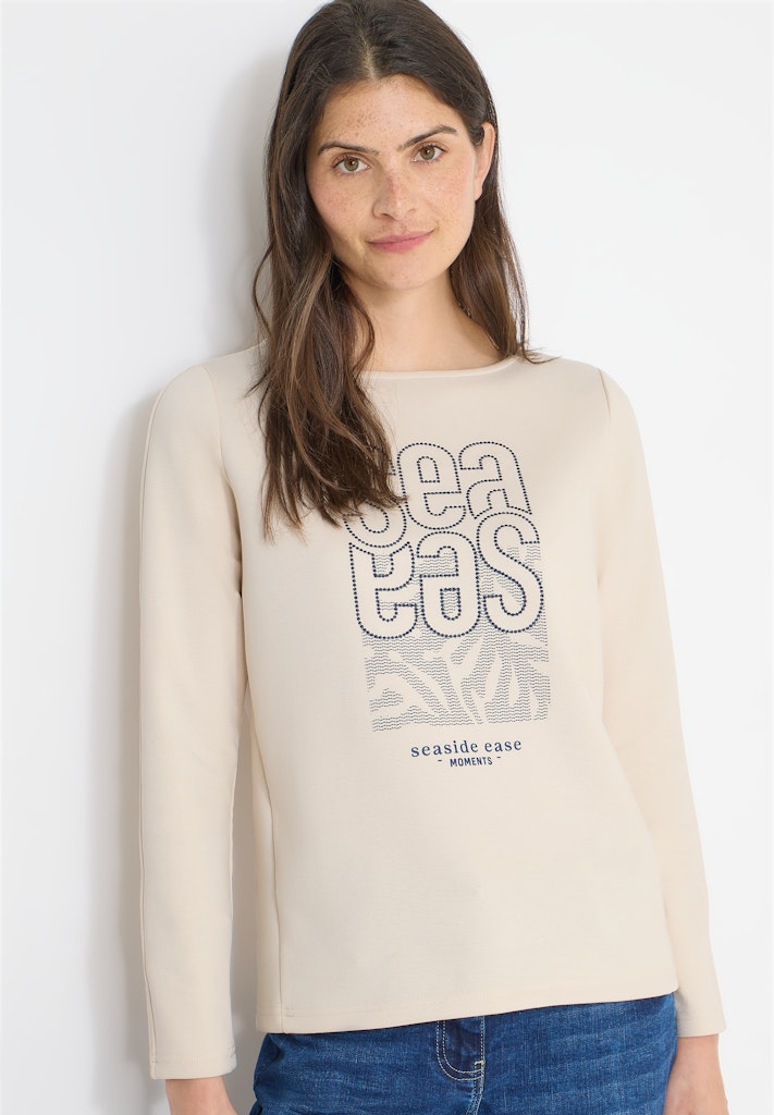 Cecil Damen T-Shirts Pearl Bei