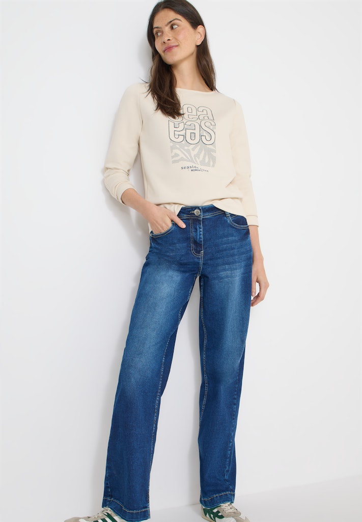 Cecil Damen T-Shirts  Pearl Bei