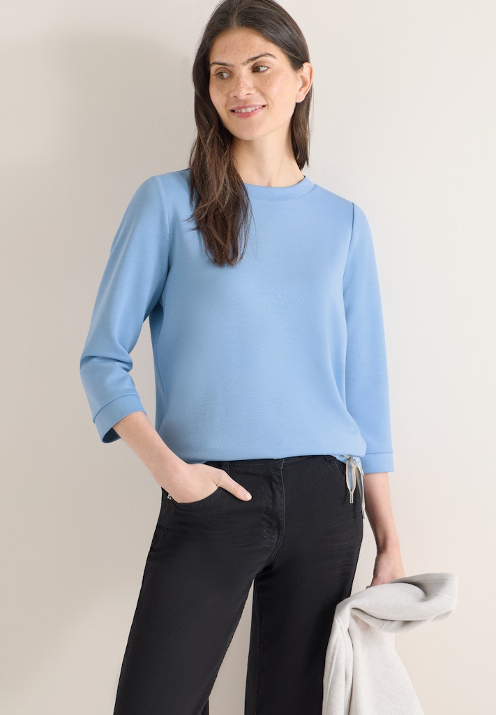 Cecil Damen T-Shirts Cloud Blu