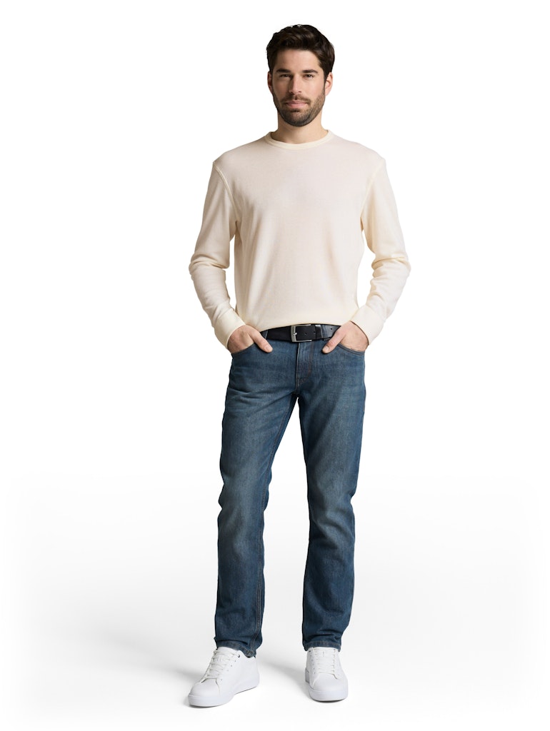 Tom Tailor Herren T-Shirts lang Gardenia White