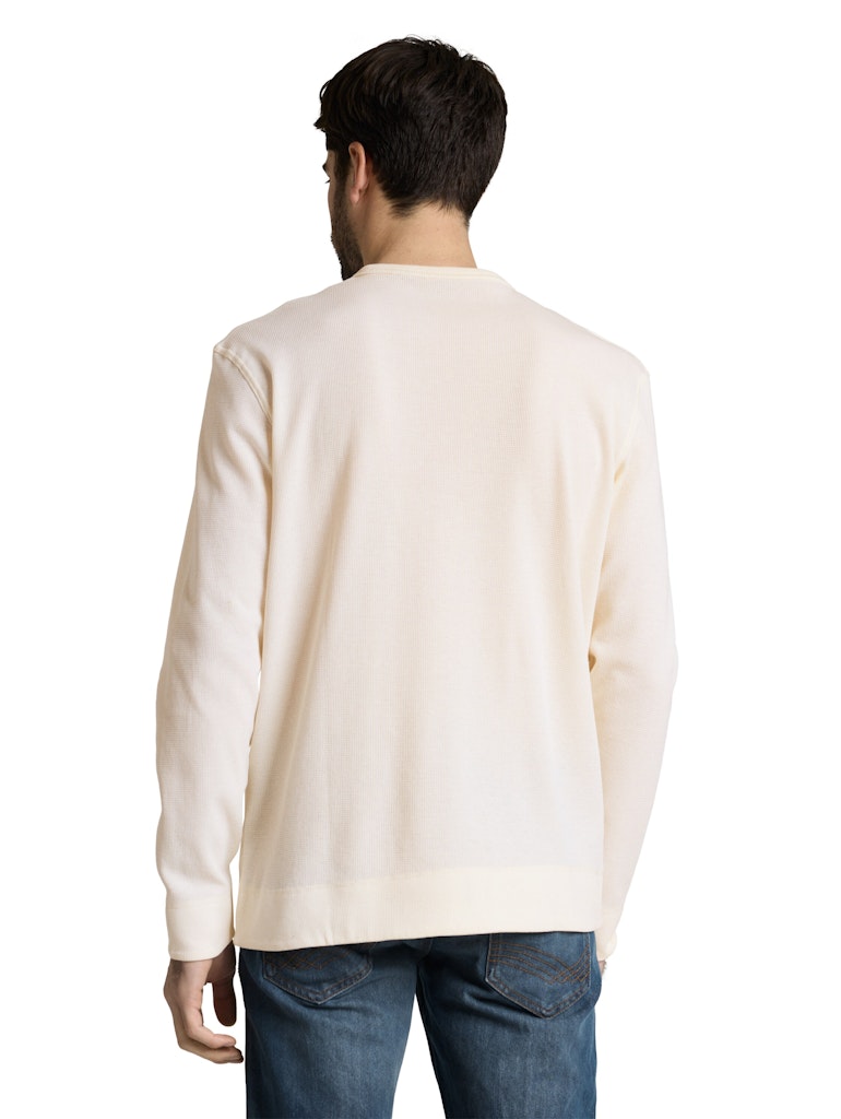 Tom Tailor Herren T-Shirts lang Gardenia White