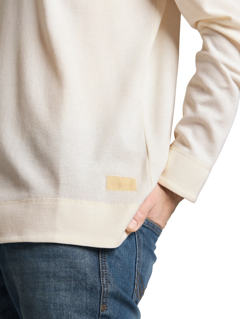 Tom Tailor Herren T-Shirts lang Gardenia White