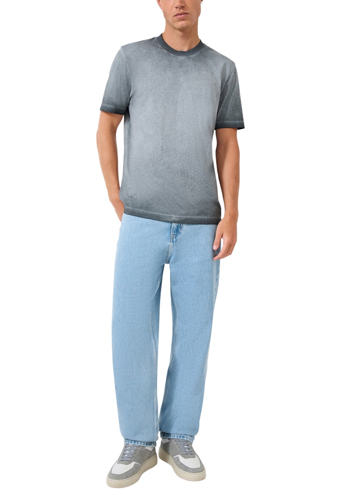 QS by S.Oliver Herren T-Shirts kurz Grey/Black