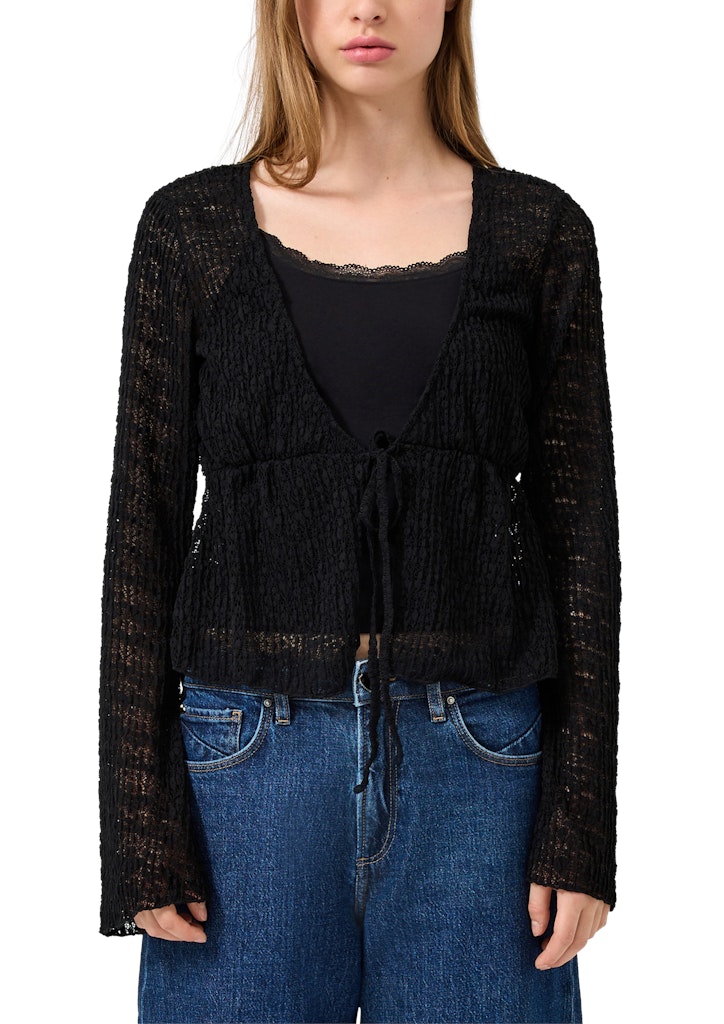 QS by S.Oliver Damen T-Shirts Grey/Black