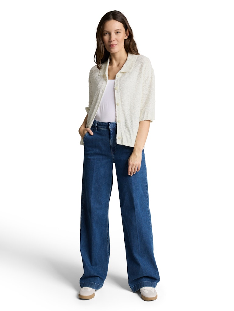 Tom Tailor Damen Strickjacken Whisper White