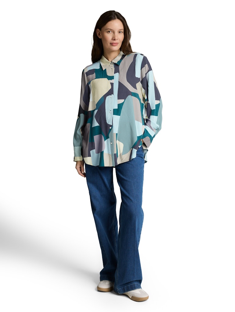 Tom Tailor Damen Blusen Abstract Stripe