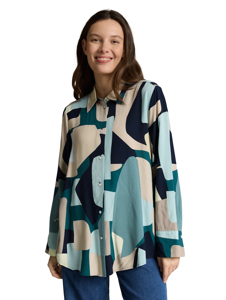 Tom Tailor Damen Blusen Abstract Stripe