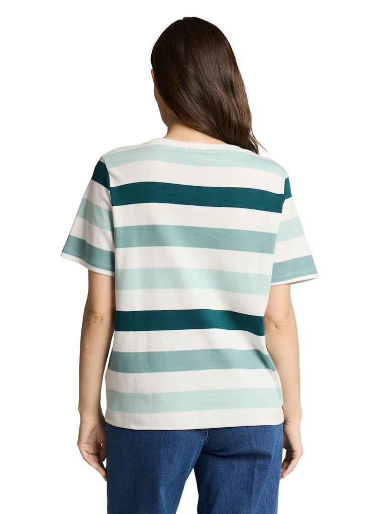 Tom Tailor Damen T-Shirts White Mint Bold