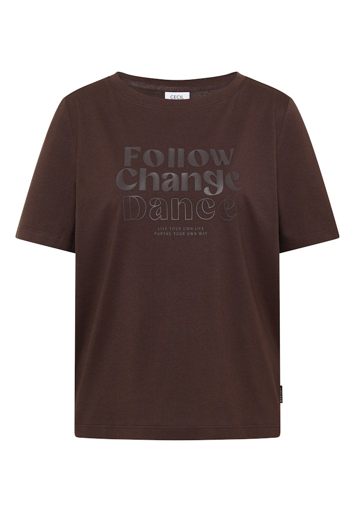 Cecil Damen T-Shirts  Macchiato