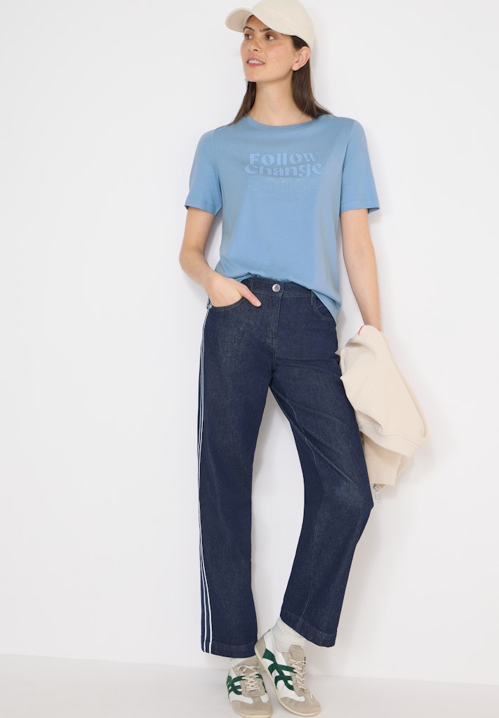 Cecil Damen T-Shirts Cloud Blu