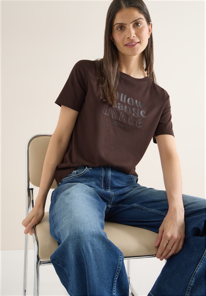 Cecil Damen T-Shirts  Macchiato