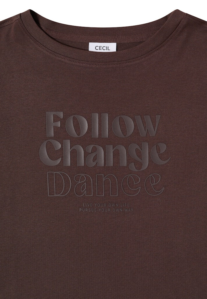 Cecil Damen T-Shirts  Macchiato