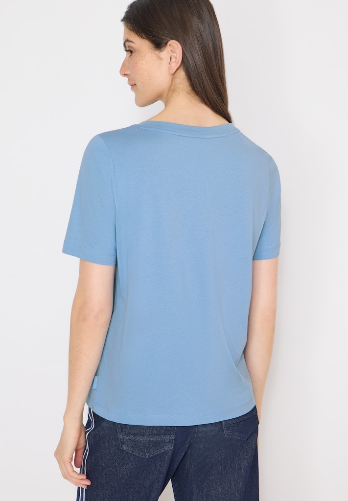 Cecil Damen T-Shirts Cloud Blu