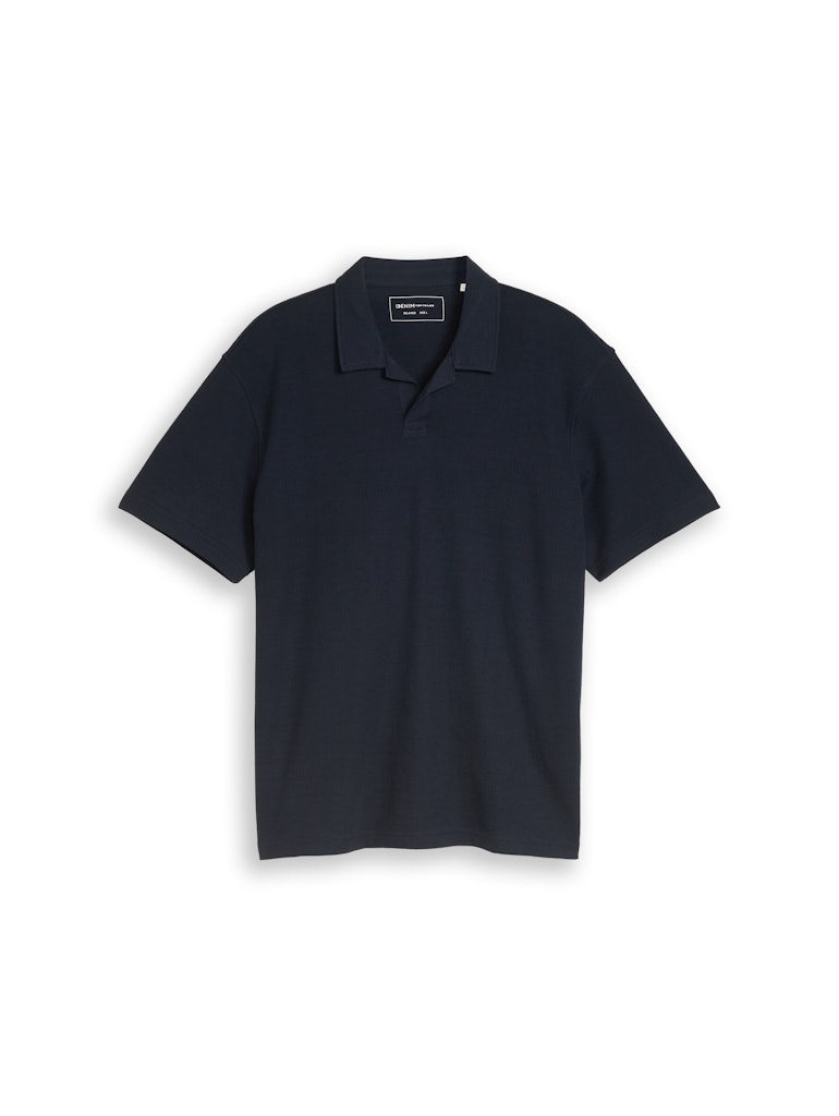 Tom Tailor denim Herren Polo-Shirts Sky Captain Blu