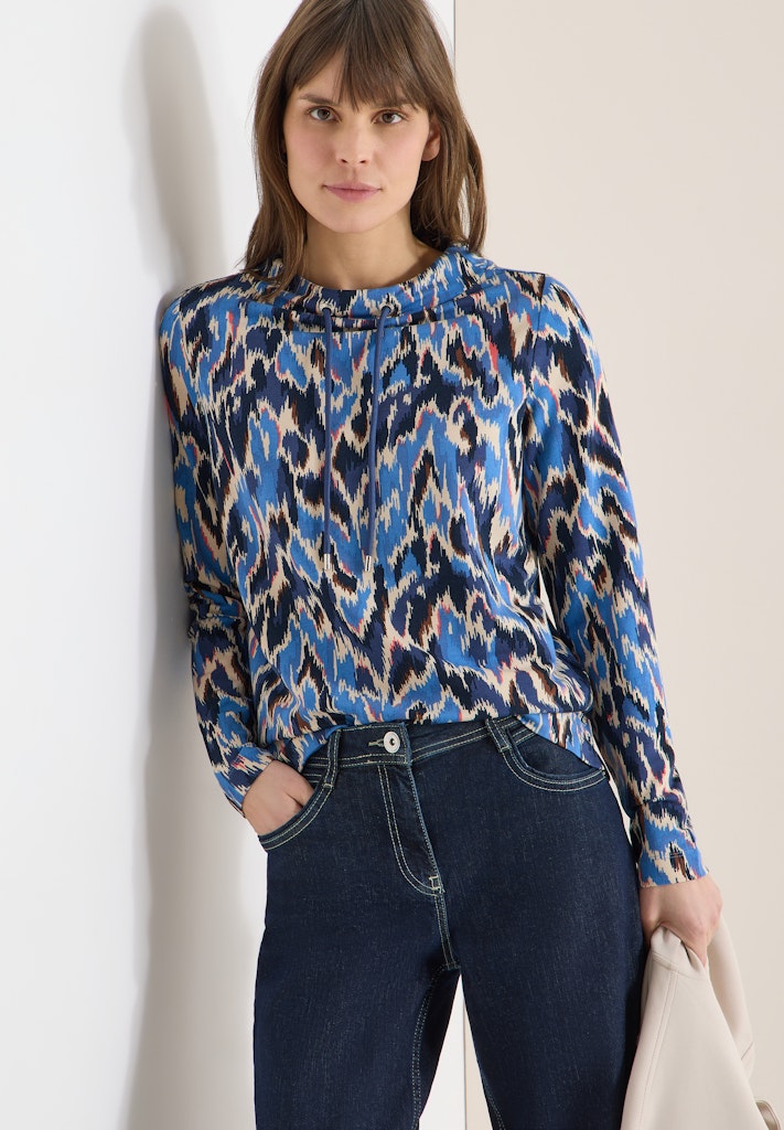 Cecil Damen T-Shirts  Cloud Blu