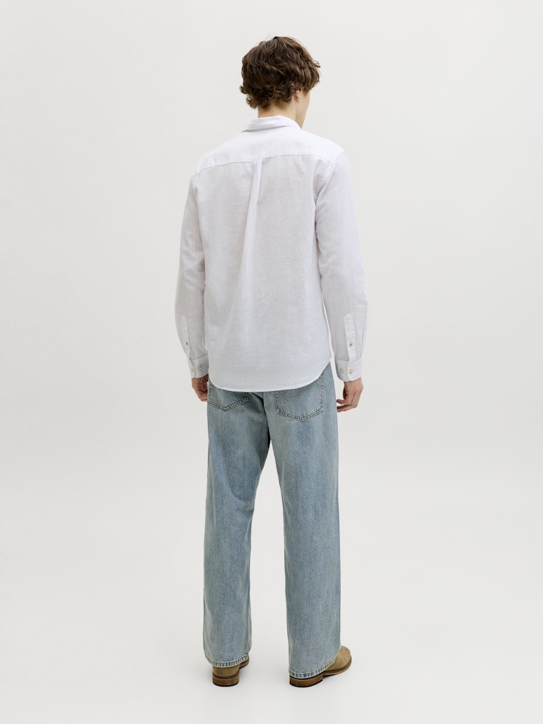 Jack & Jones Herren Hemden lang White